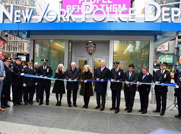 NYPD Times Square ribbon cutting ceremony